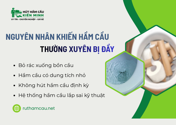Một số nguyên nhân khiến hầm cầu thường bị đầy