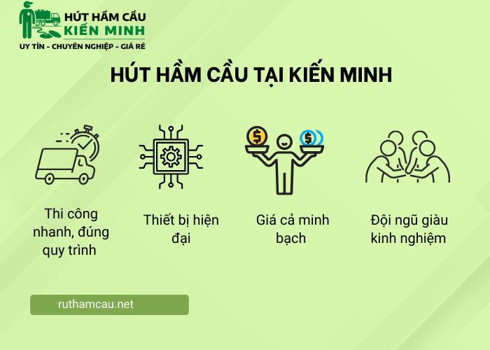 Ưu điểm dịch vụ hút hầm cầu tại Kiến Minh