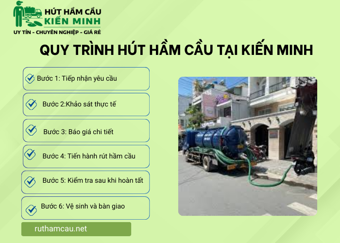 Quy trình rút – hút hầm cầu chuyên nghiệp tại Kiến Minh