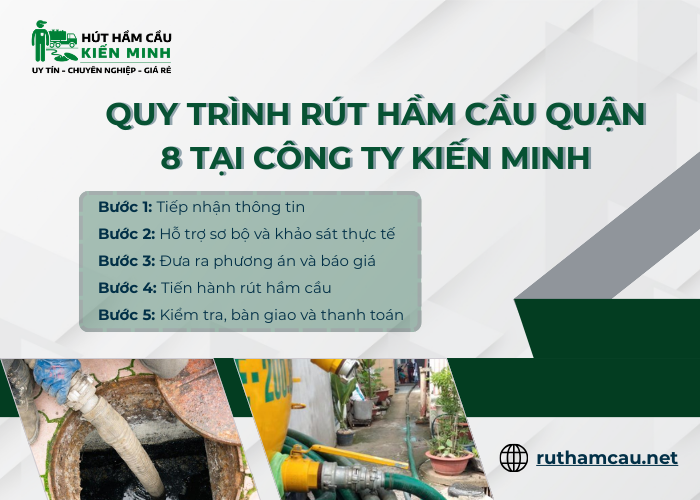 Quy trình rút hầm cầu quận 8 rõ ràng tại Kiến Minh