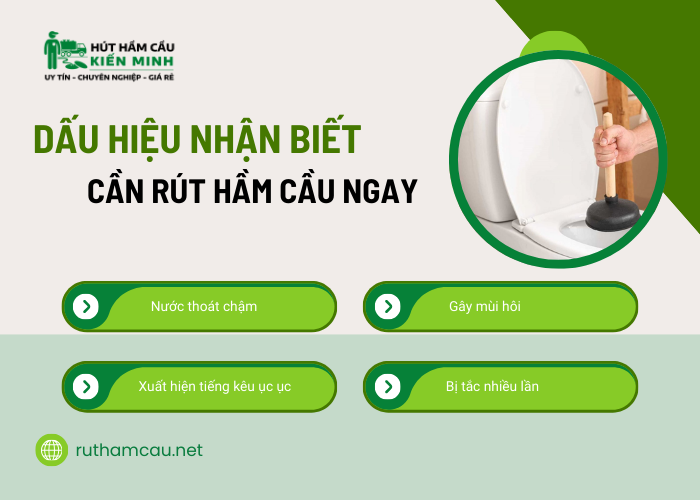 Một số dấu hiệu nhận biết hầm cầu cần rút ngay lập tức