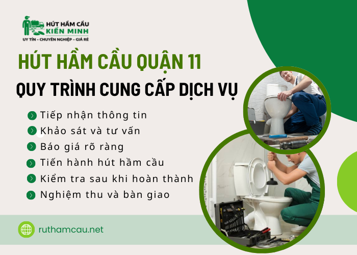 Các quy trình cung cấp dịch vụ hút hầm cầu Quận 11