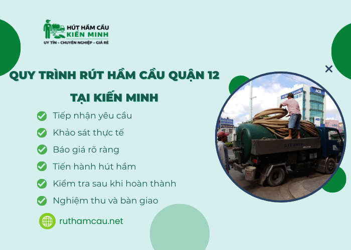 Các quy trình rút hầm cầu Quận 12 tại Kiến Minh