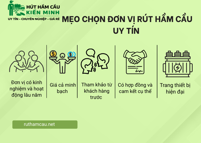 Những mẹo chọn đơn vị rút hầm cầu Quận Bình Thạnh uy tín 