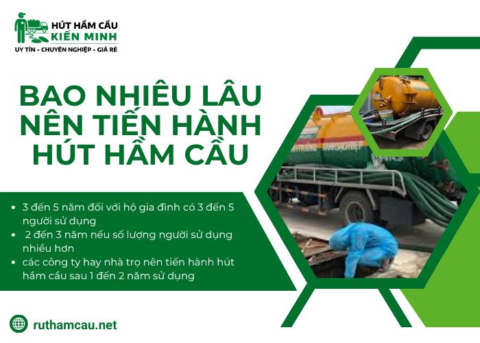 Thời gian rút hầm cầu định kỳ là bao lâu?