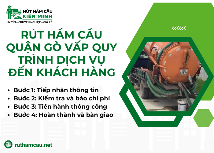 Quy trình rút hầm cầu Quận Gò Vấp tại công ty Kiến Minh