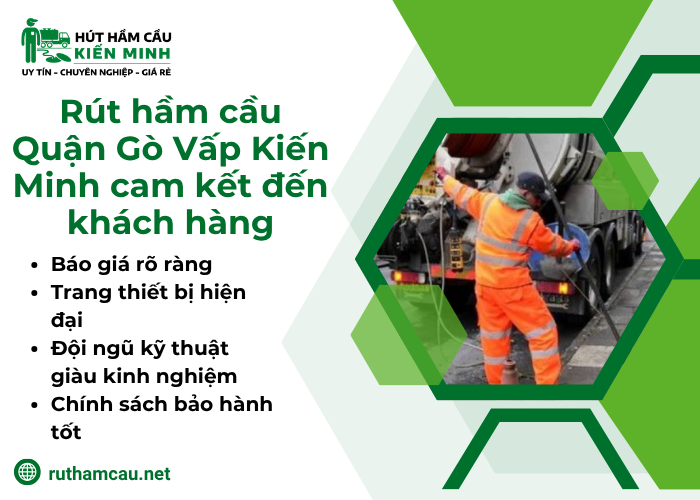 Các cam kết với khách hàng khi sử dụng dịch vụ thông cống nghẹt tại Kiến Minh